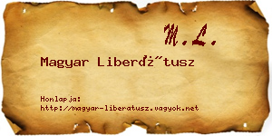 Magyar Liberátusz névjegykártya